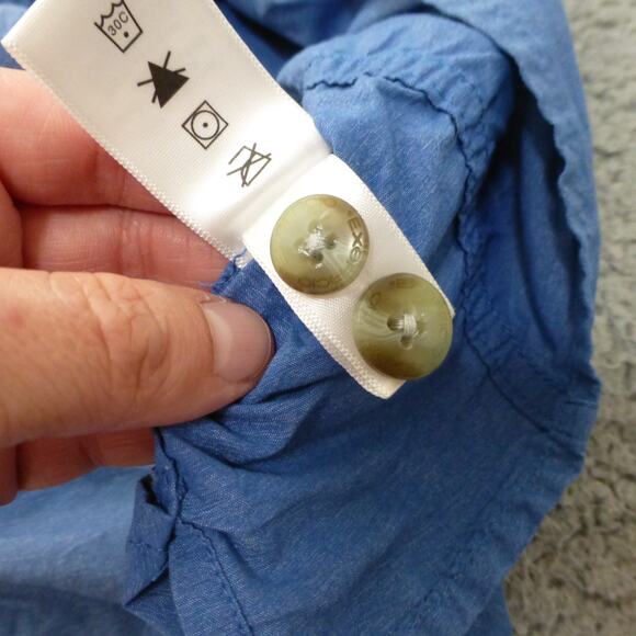 Exofficio Shirt Mens XL Button Up Vented Blue Pockets Long Sleeve Fishing - Picture 6 of 12